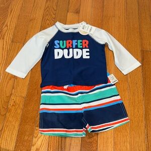 Surfer Dude infant boys bathing suit set